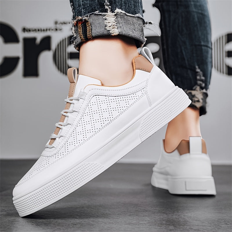 Men's Perforated Low-Top Skate Sneakers