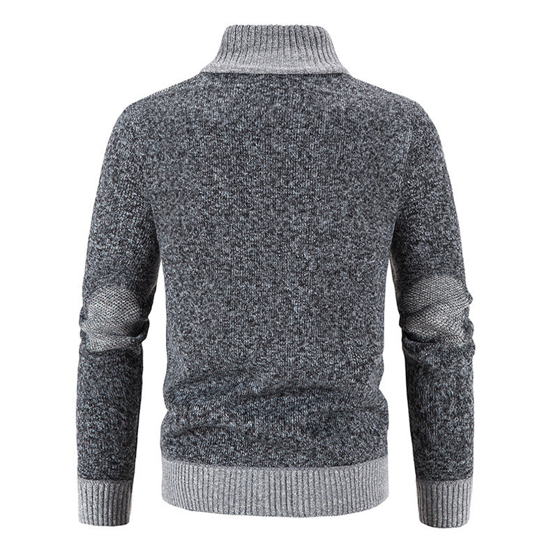 Men's Fleece-Lined Zip-Up Cardigan