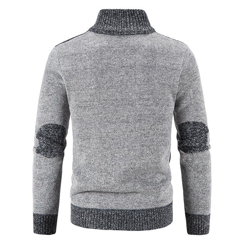 Men's Fleece-Lined Zip-Up Cardigan