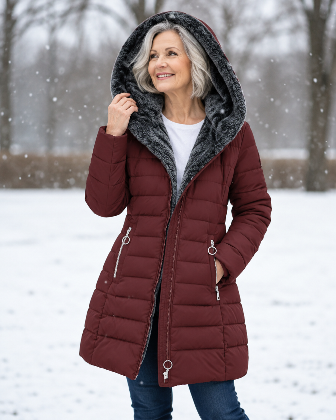 Women's Quilted Hooded Puffer Coat