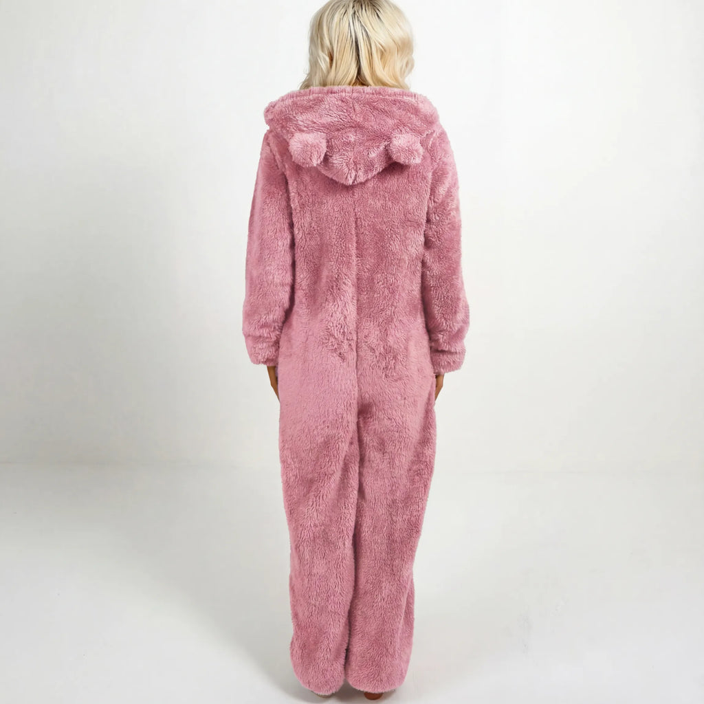 Women's Teddy Fleece Hooded Onesie