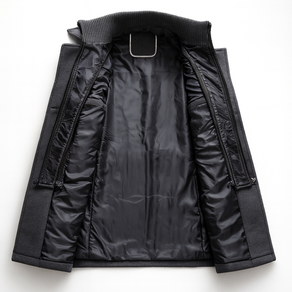 Men's Classic Wool-Blend Tailored Overcoat
