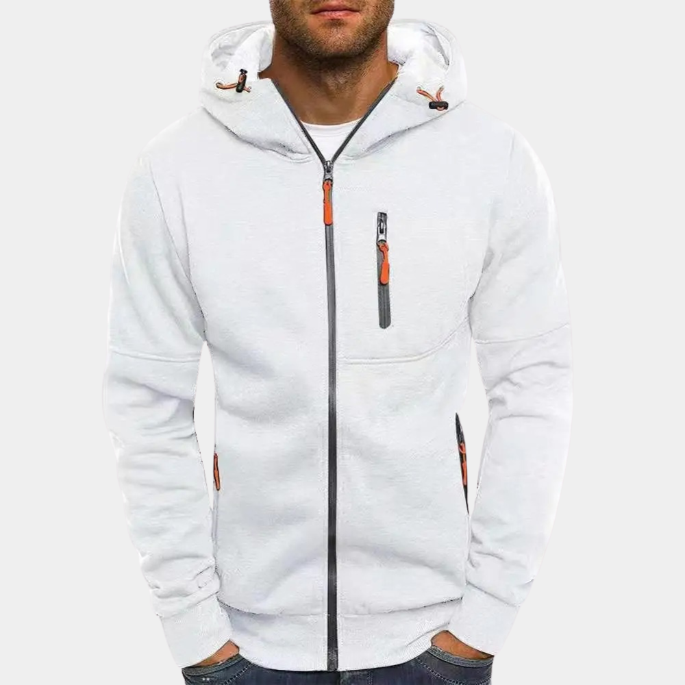 Men's Sporty Full-Zip Hoodie