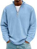 Men's Ribbed Knit Half-Zip Sweater