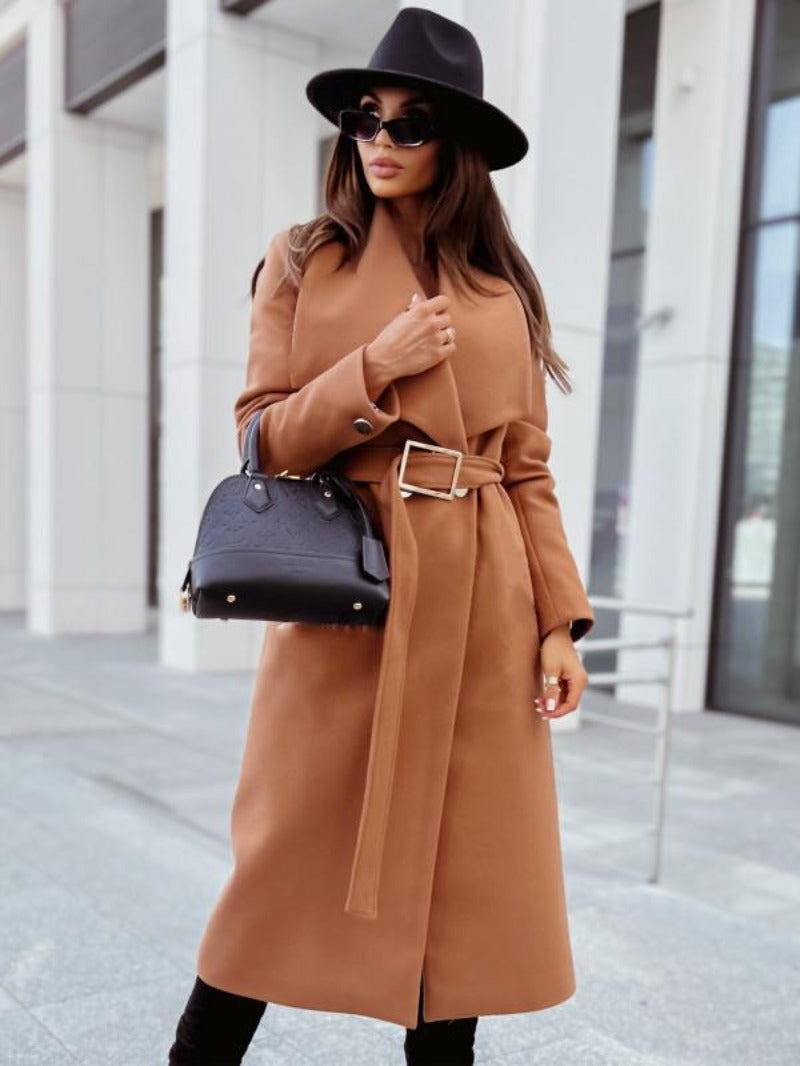 Women's Belted Maxi Wrap Coat