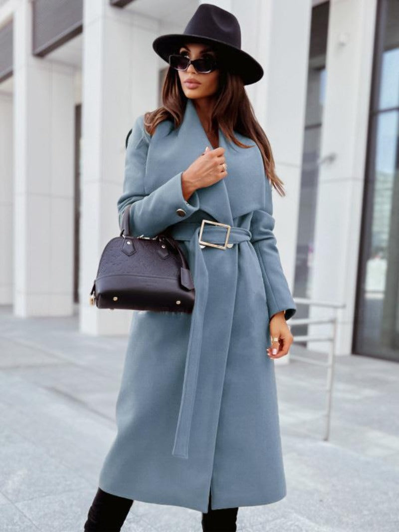 Women's Belted Maxi Wrap Coat