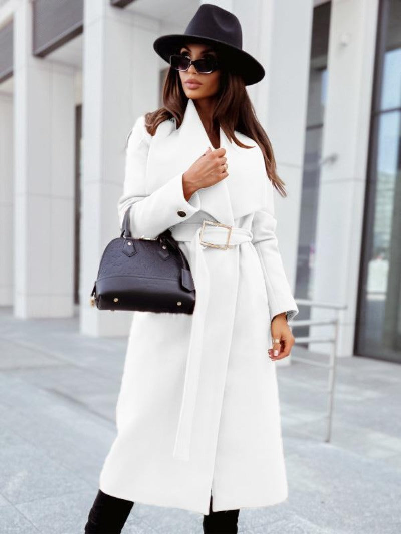 Women's Belted Maxi Wrap Coat