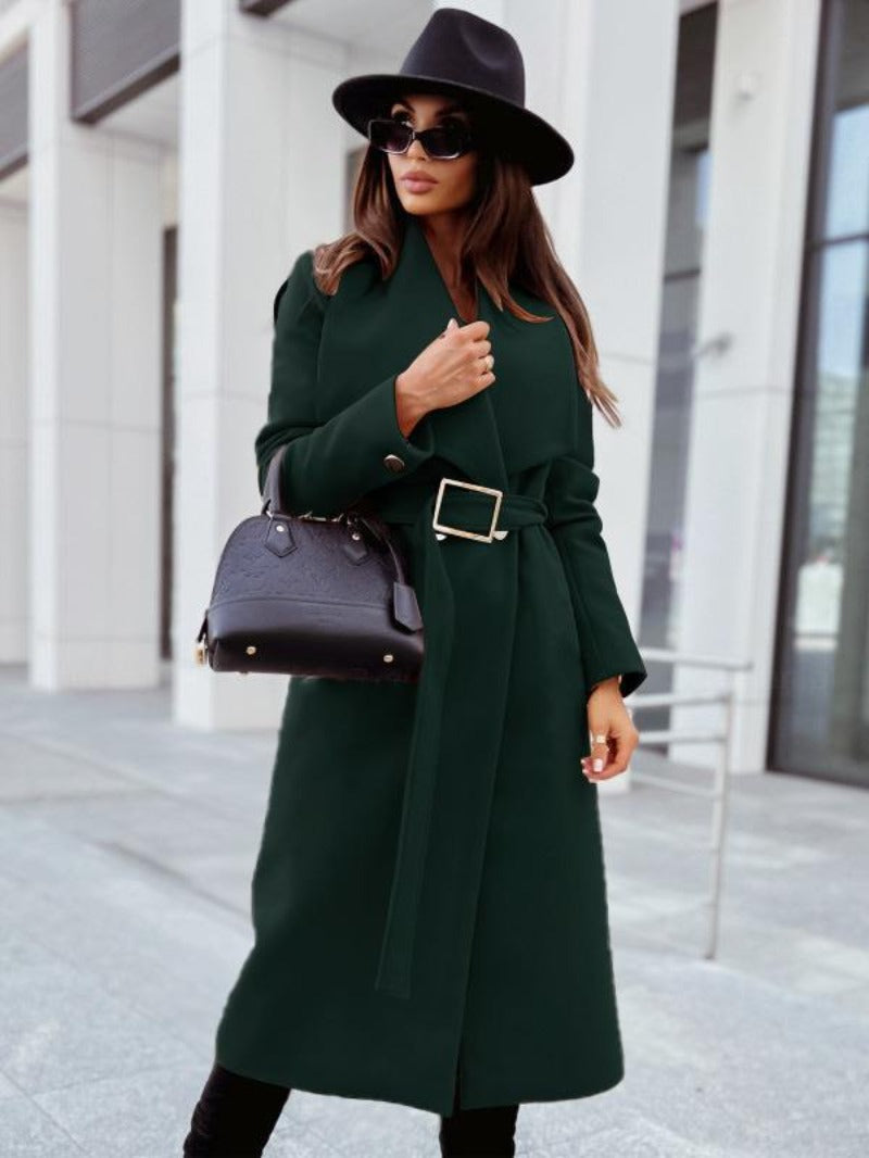 Women's Belted Maxi Wrap Coat