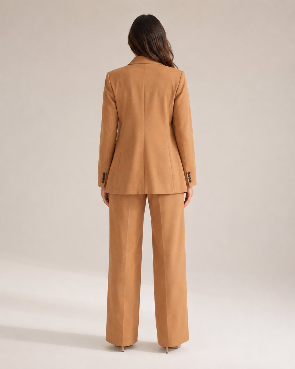 Women's Two-Piece Tailored Blazer & Straight-Leg Trouser Suit