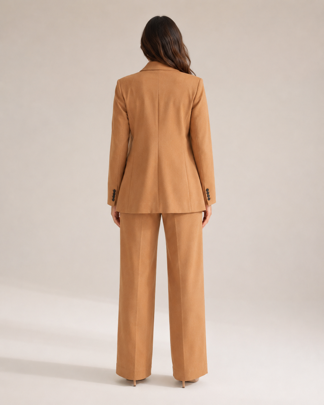 Women's Two-Piece Tailored Blazer & Straight-Leg Trouser Suit