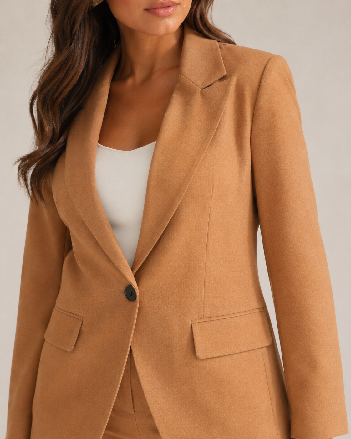 Women's Two-Piece Tailored Blazer & Straight-Leg Trouser Suit