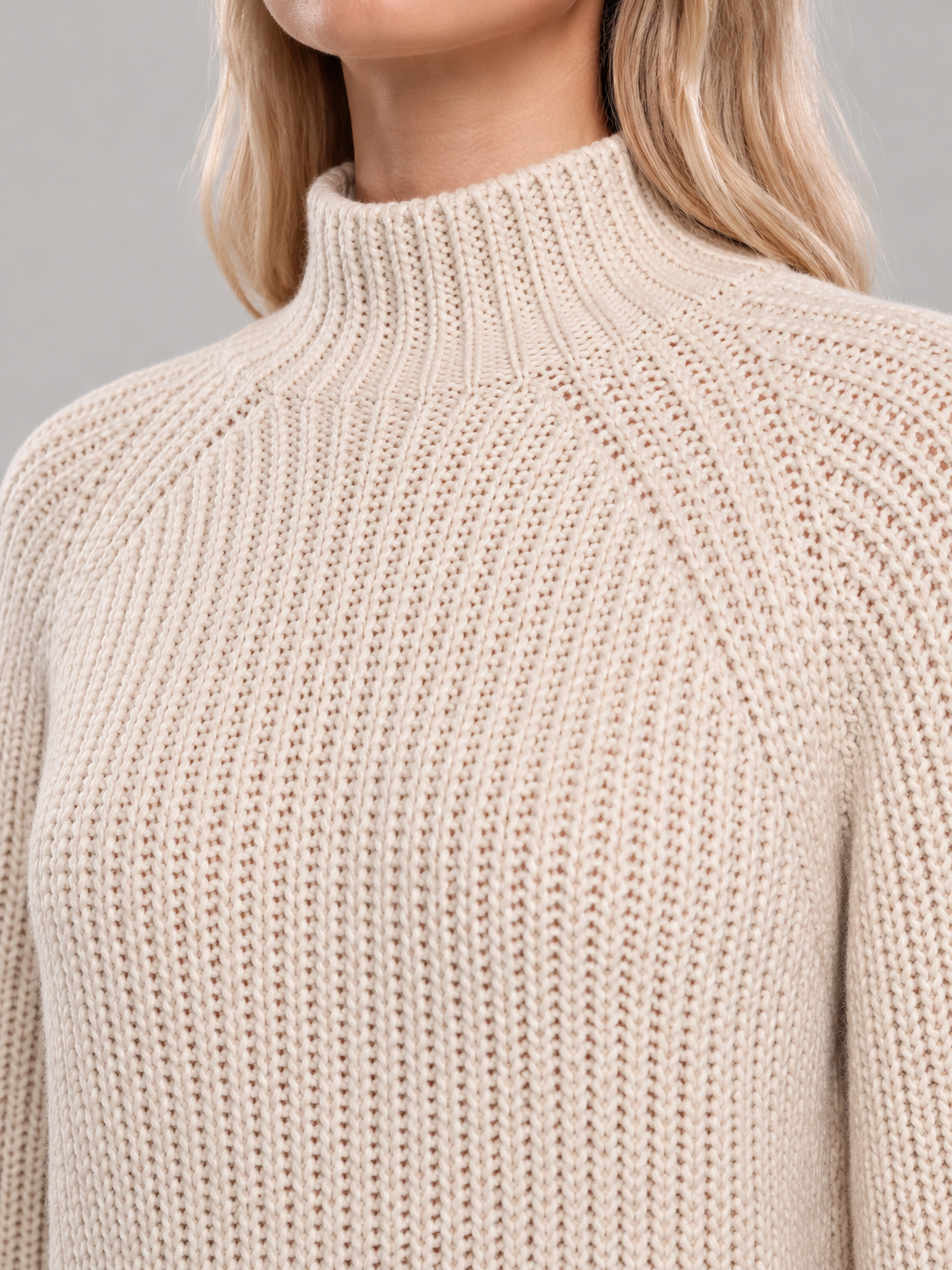 Women's Oversized Turtleneck Knit Sweater