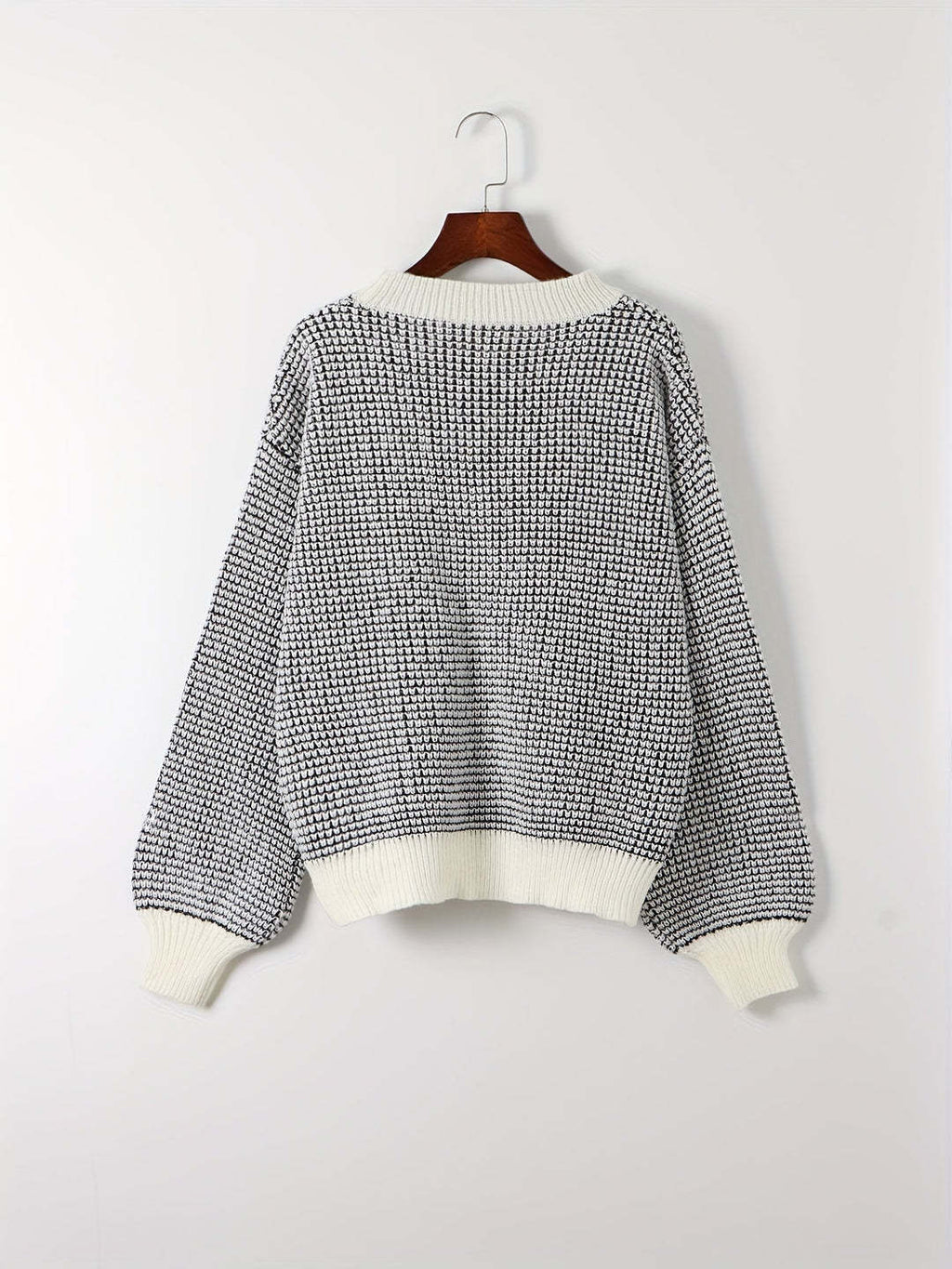 Women's Waffle Knit Crewneck Sweater