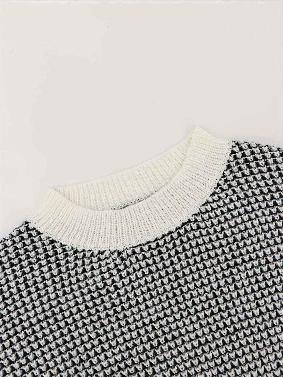 Women's Waffle Knit Crewneck Sweater