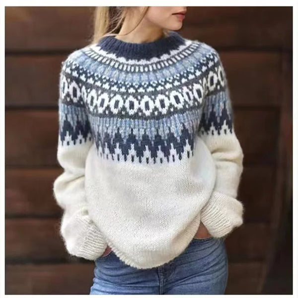 Women's Nordic Yoke Crewneck Sweater
