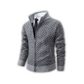 Men's Jacquard Zip-Up Cardigan