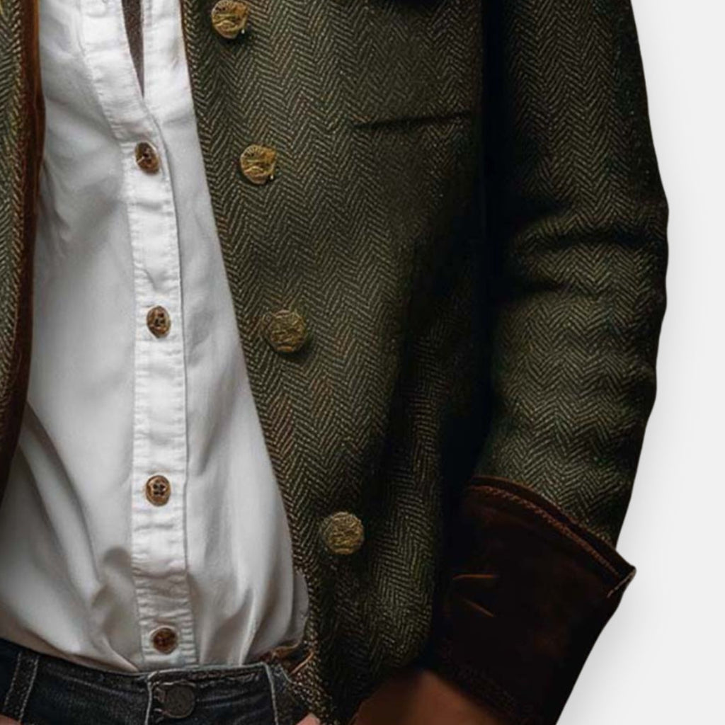 Women's Herringbone Tailored Utility Jacket