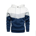 Men's Chevron Colorblock Fleece Pullover Hoodie