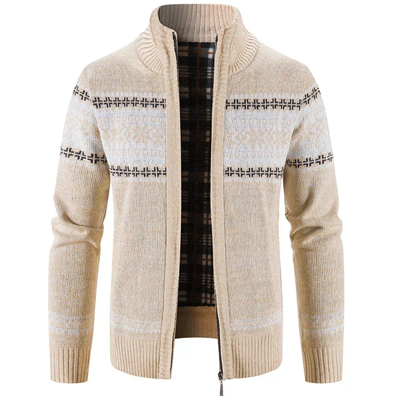 Men's Nordic Knit Zip Cardigan