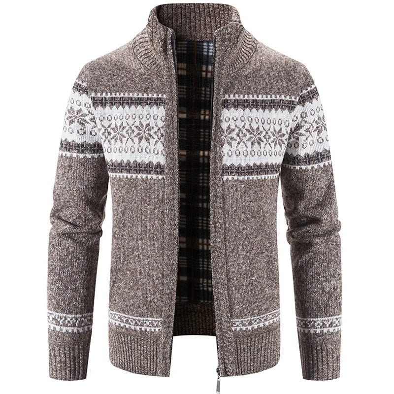 Men's Nordic Knit Zip Cardigan