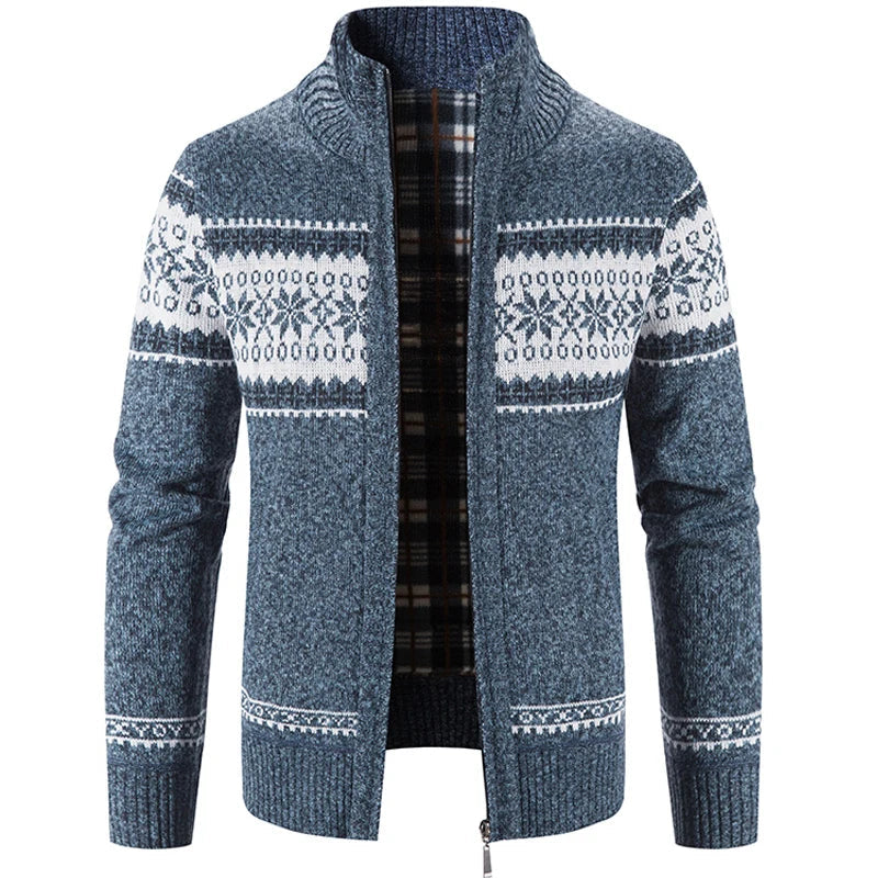 Men's Nordic Knit Zip Cardigan
