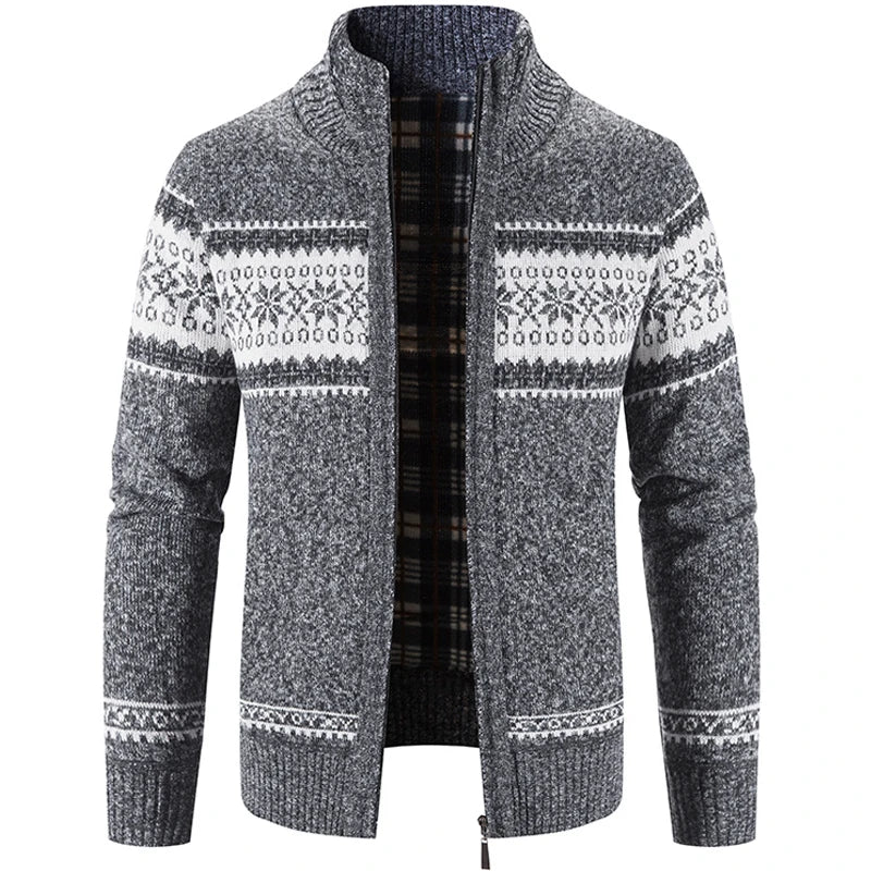 Men's Nordic Knit Zip Cardigan