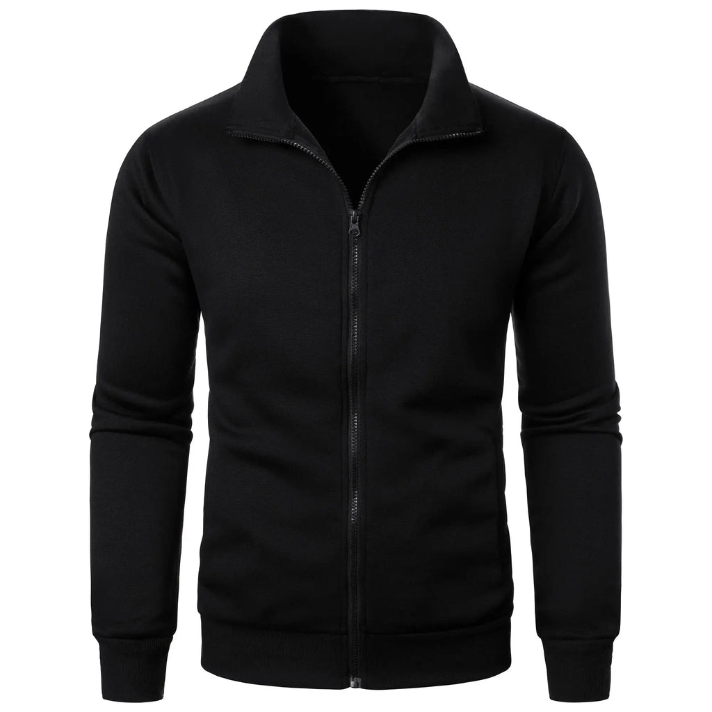Men's Full-Zip Track Jacket with Stand Collar