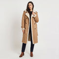 Women's Double-Breasted Faux Suede Shearling Coat
