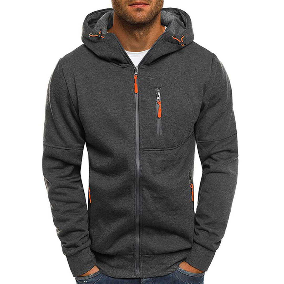 Men's Sporty Full-Zip Hoodie