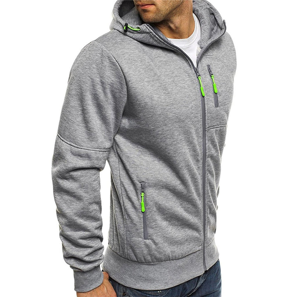 Men's Sporty Full-Zip Hoodie