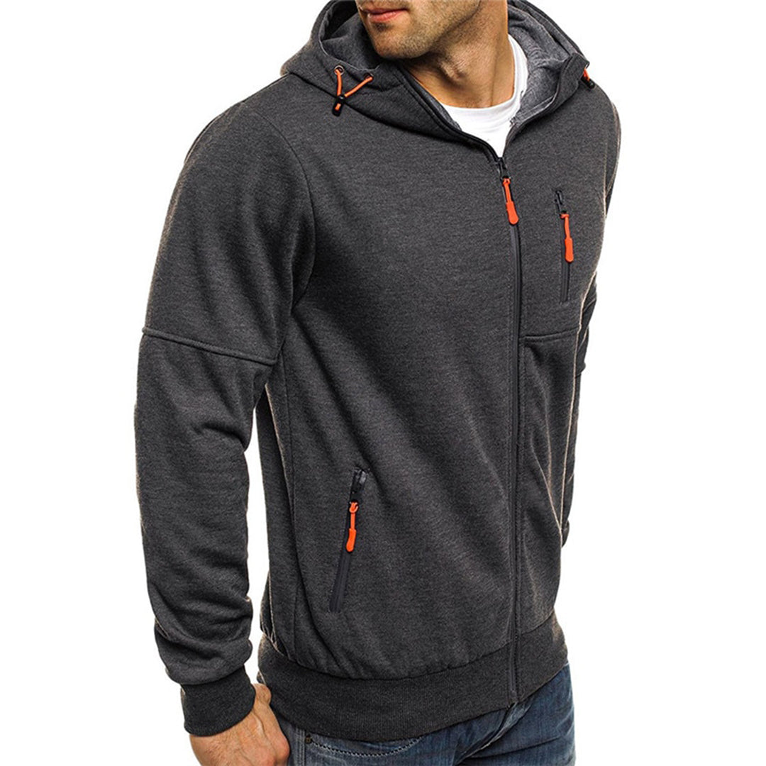 Men's Sporty Full-Zip Hoodie