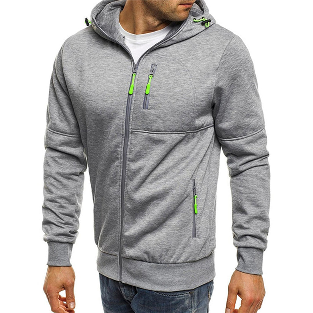 Men's Sporty Full-Zip Hoodie