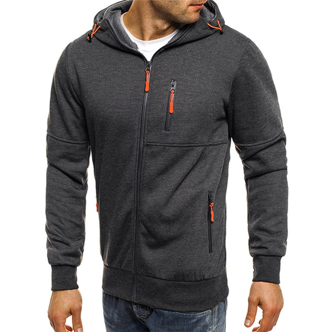 Men's Sporty Full-Zip Hoodie