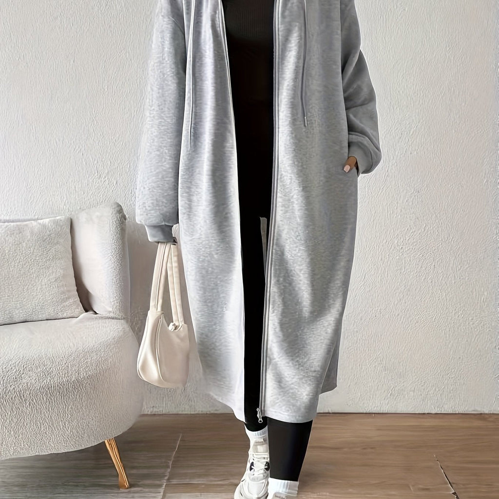 Women's Long Hooded Knit Cardigan
