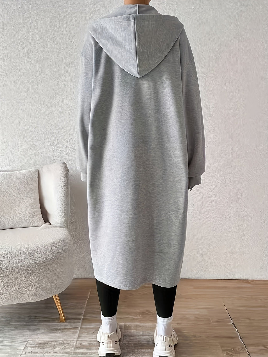 Women's Long Hooded Knit Cardigan