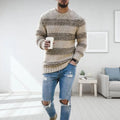 Men's Chunky Knit Norwegian Striped Sweater
