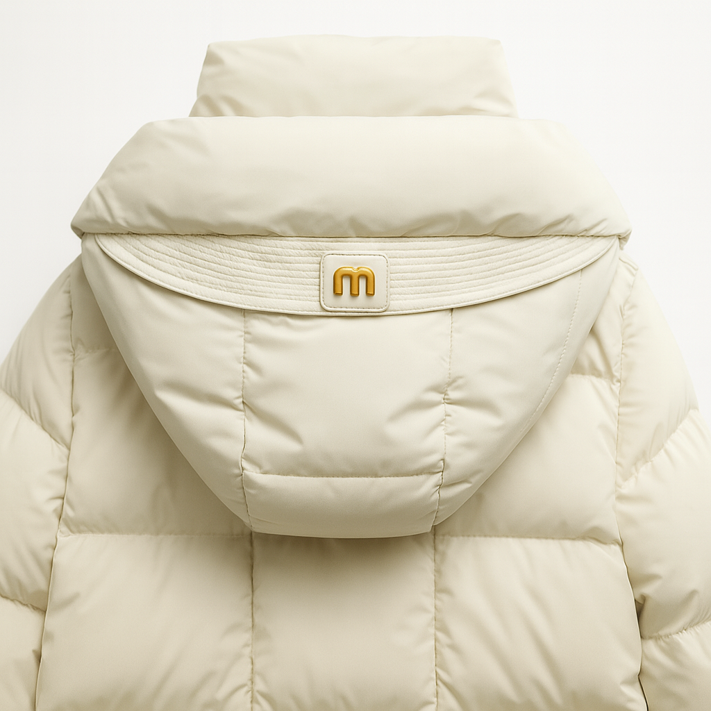Lotte Cropped Puffer Jacket – Warm Hooded Quilted Winter Coat for Women