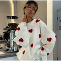 Women's Oversized Heart Knit Sweater