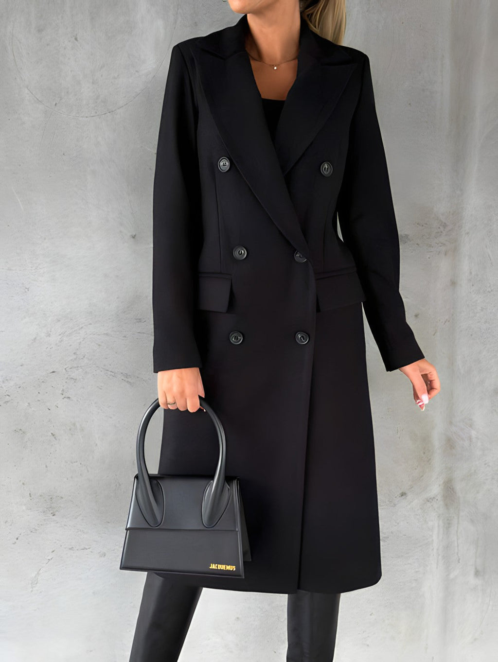 Women's Double-Breasted Long Coat