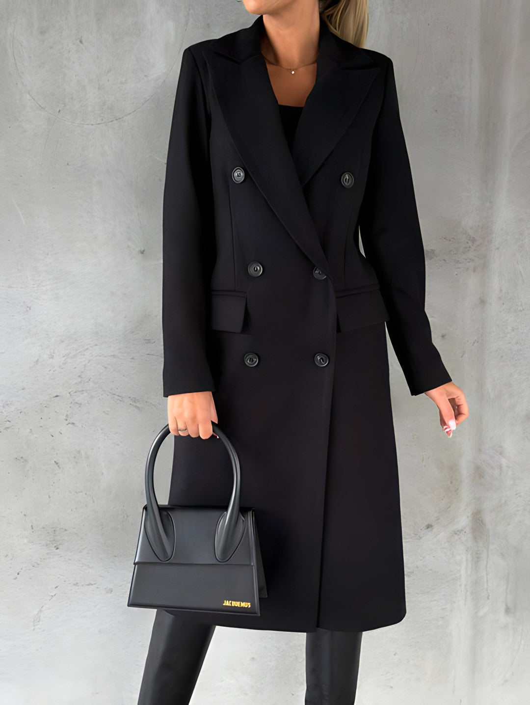 Women's Double-Breasted Long Coat