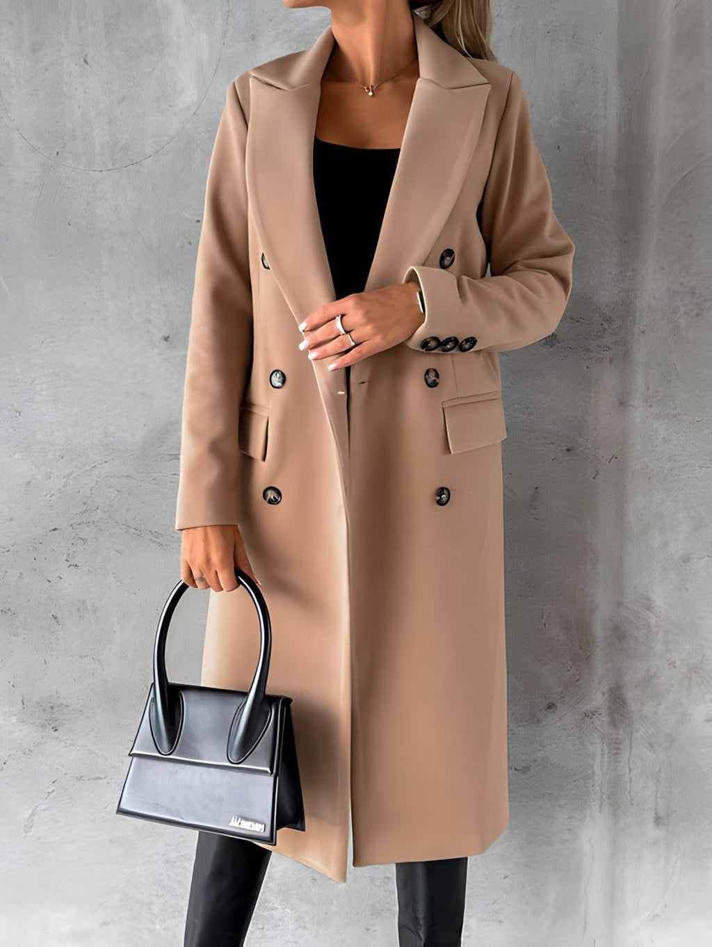 Women's Double-Breasted Long Coat