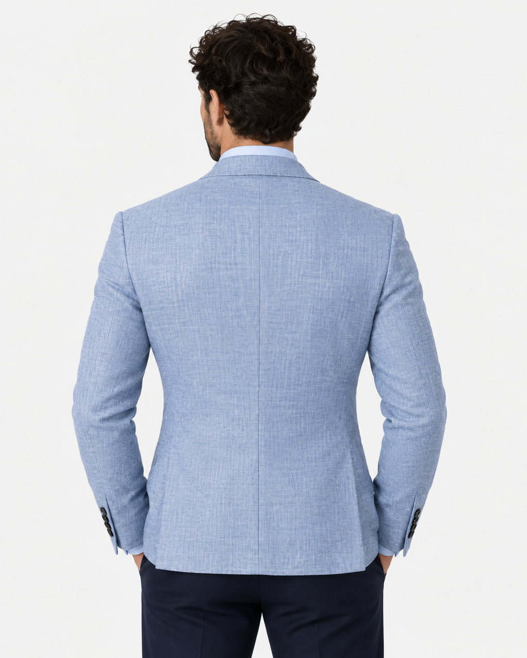 Men's Slim-Fit Peak Lapel Blazer