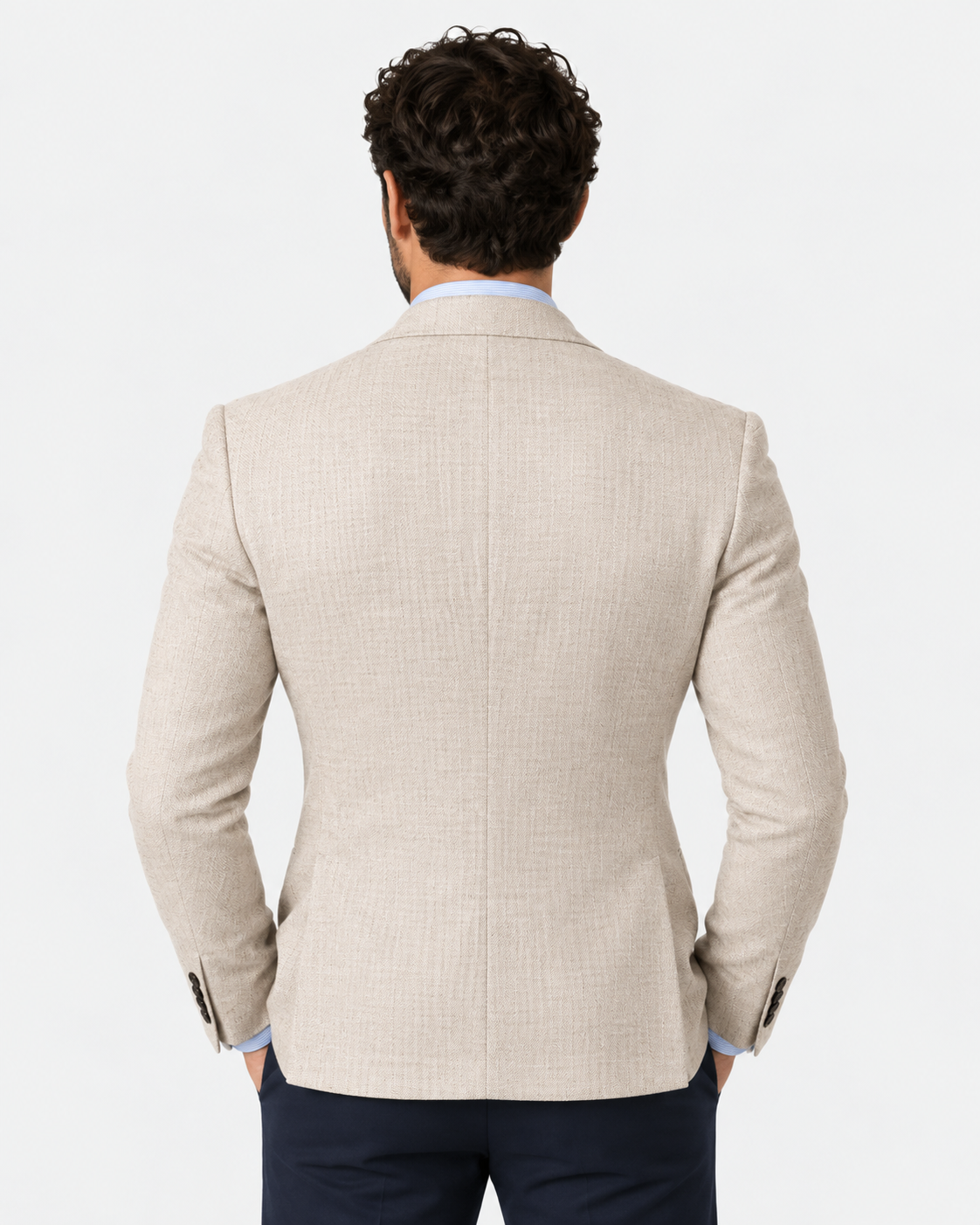 Men's Slim-Fit Peak Lapel Blazer