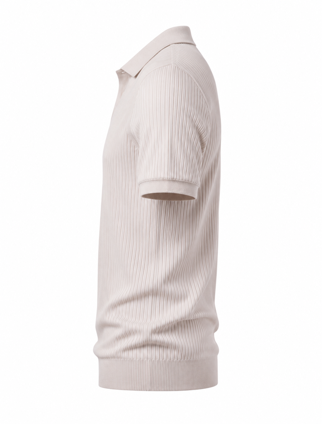 Men's Beige Polo Shirt – Classic Short Sleeve Casual Collared Top