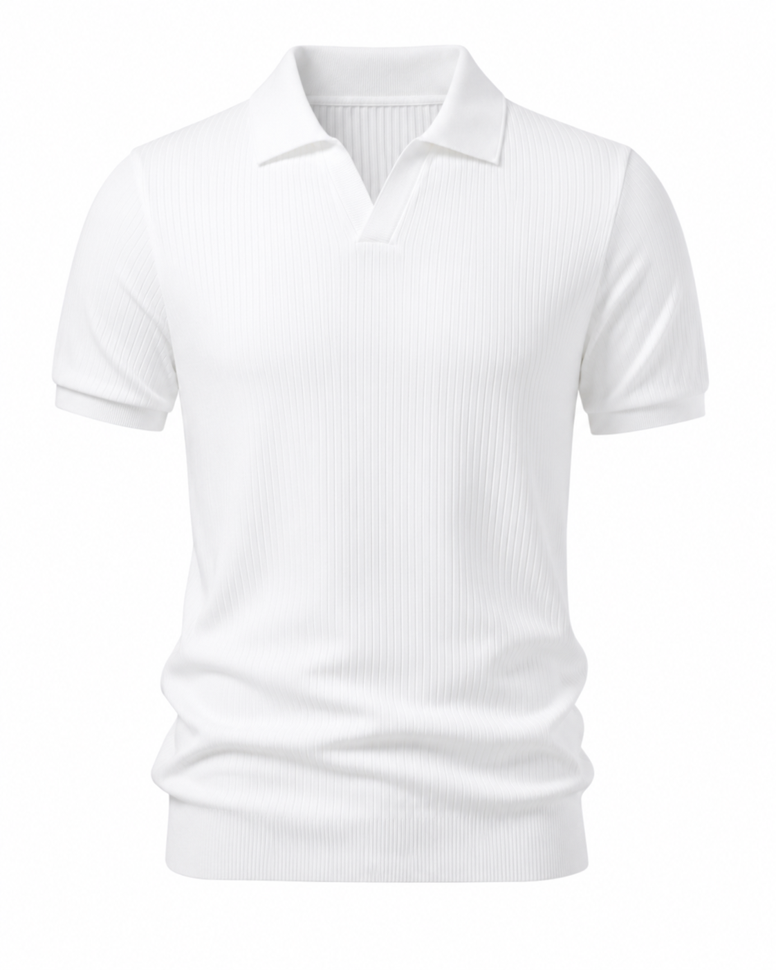 Men's White Polo Shirt – Classic Short Sleeve Casual Collared Top
