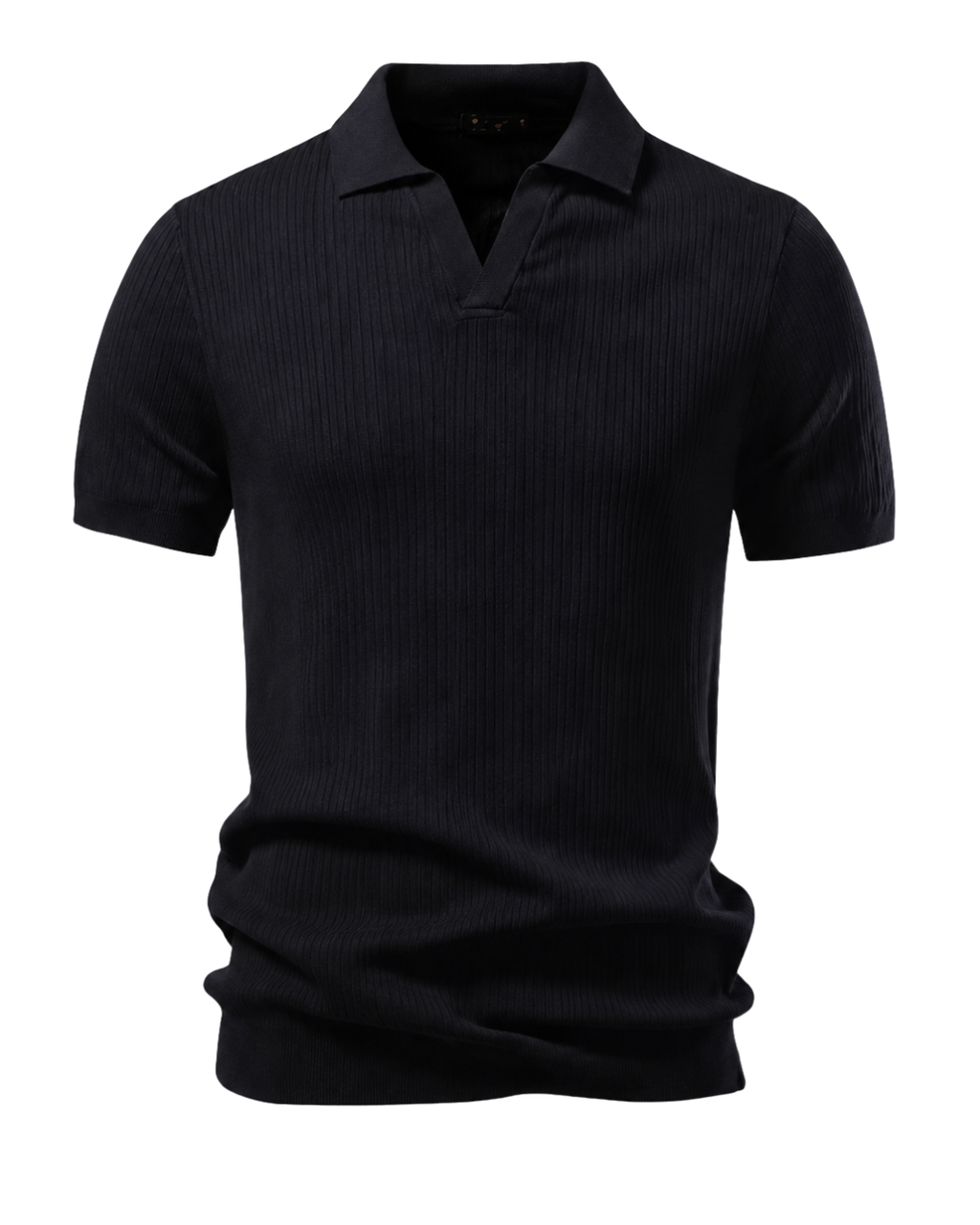 Men's Black Polo Shirt – Classic Short Sleeve Casual Collared Top