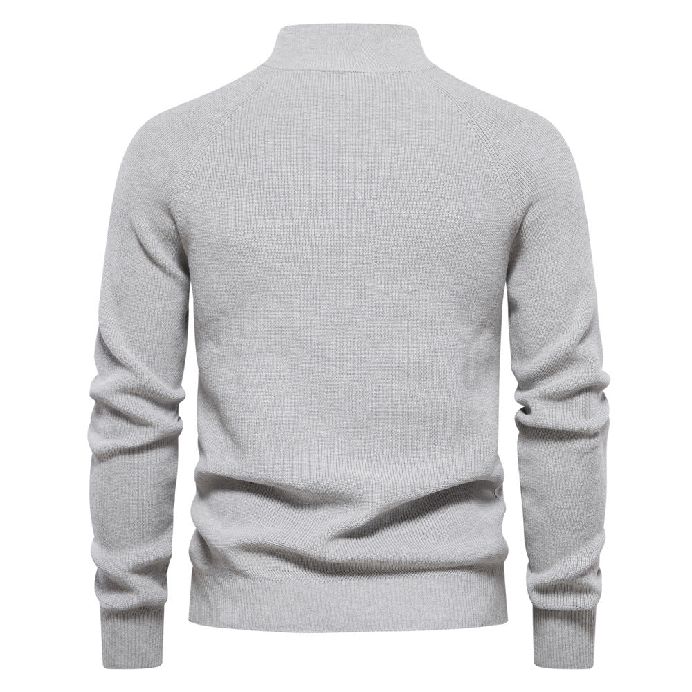 Men's Ribbed Knit Half-Zip Sweater