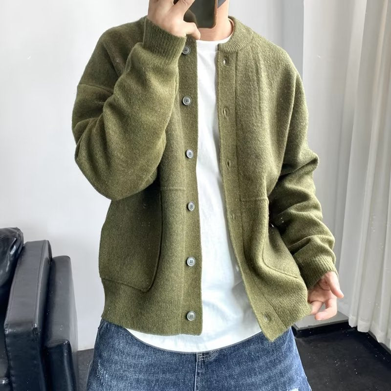 Men's Soft Knit Button-Up Cardigan