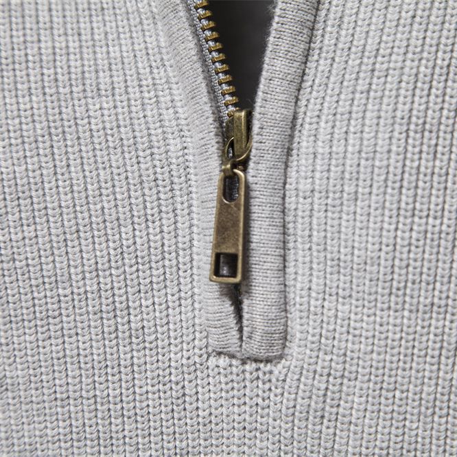Men's Ribbed Knit Half-Zip Sweater