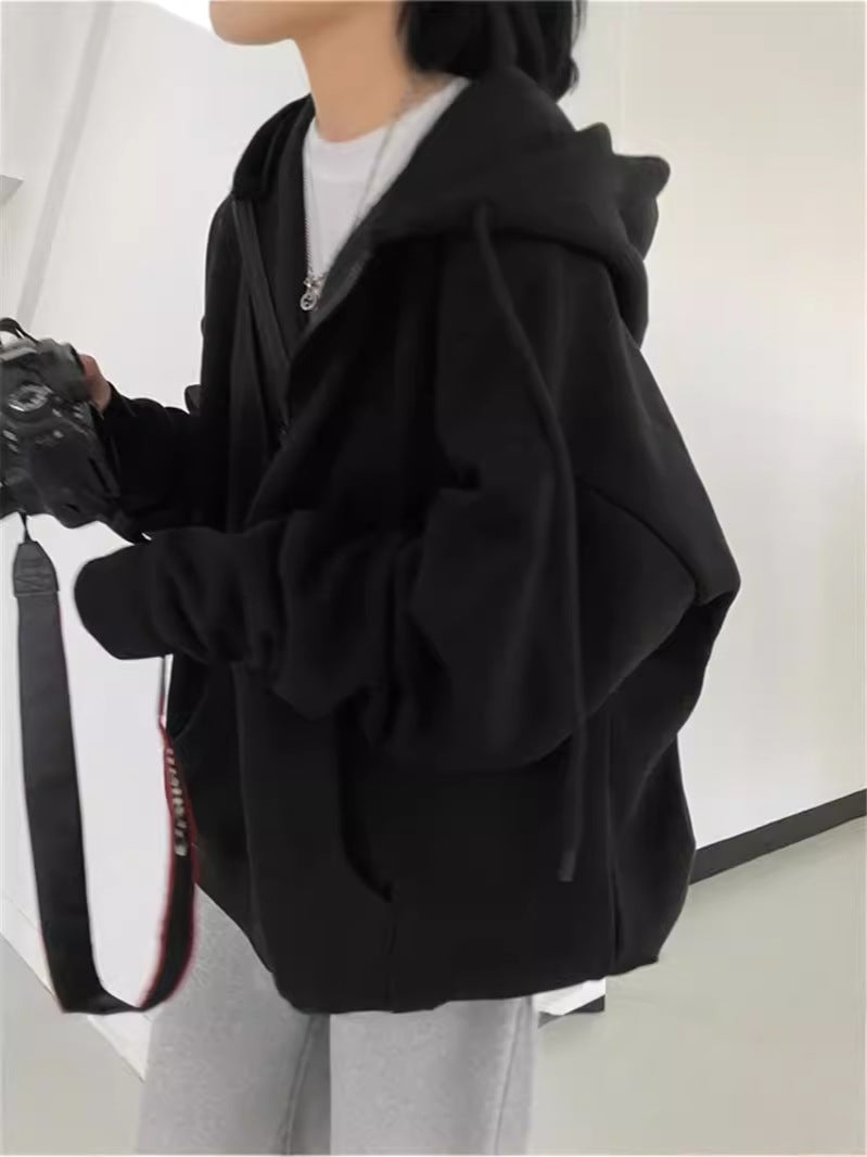 Women's Oversized Zip-Up Hooded Baseball Jacket